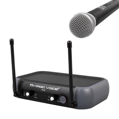 Magicvoice PG-42X Vhf 2 El Kablosuz Volüm Kont Telsiz Mikrofon