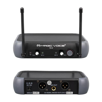 Magicvoice PG-42X Vhf 2 El Kablosuz Volüm Kont Telsiz Mikrofon