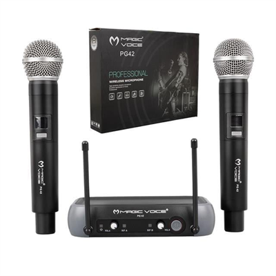 Magicvoice PG-42X Vhf 2 El Kablosuz Volüm Kont Telsiz Mikrofon