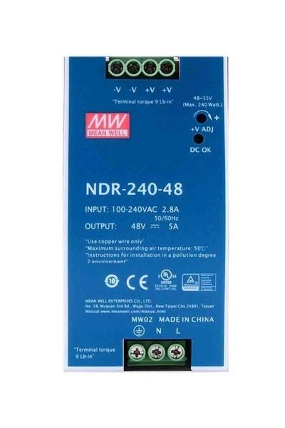 Mean Well NDR-240-48 240W 48V 5A Güç Kaynağı