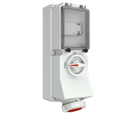 Mennekes 7249 Switchable IP67 Industrial Interlock 5P, Earthing Position 6h, 32A, 400 V