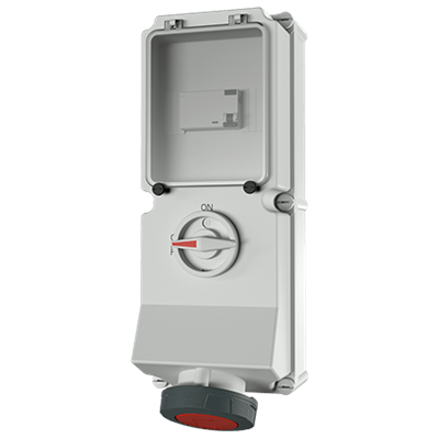Mennekes 7251 Switchable IP67 Industrial Interlock 5P, Earthing Position 6h, 63A, 400 V