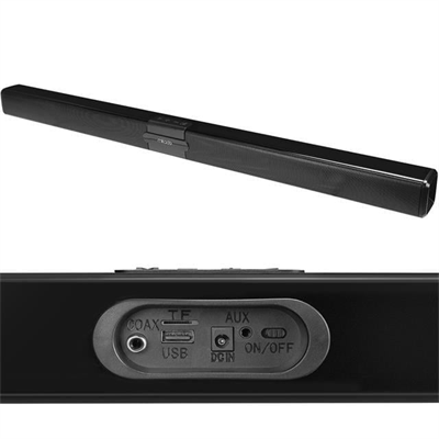 Mikado MD-SS101 Siyah 10Wx2 12V/1.5A Bluetooth Usb Aux SD Kart Girişli Ev Sinema Soundbar Hoparlör