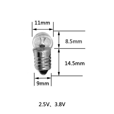 Mini Fener Ampul 1.5V Vidalı 50li Paket