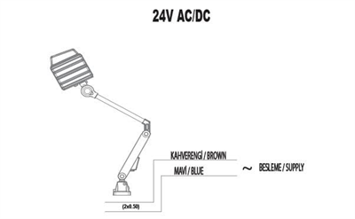 Mucco MK2 Makina Aydınlatma Lambası 24V AC/DC