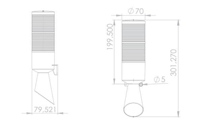 Mucco SNT-B7013-F2 İki Katlı Borulu Korna 12-24V AC/DC