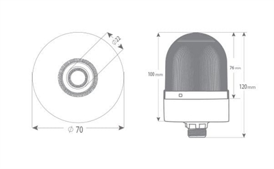 Mucco SNT-S74-B Rgb Tepe Lambası 12-24v Ac/dc