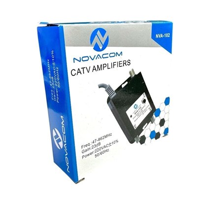Novacom NVA-102 47-862 MHz 23 dB CATV Karasal Hat Yükseltici