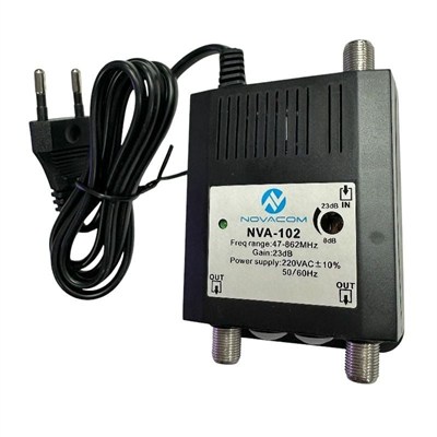 Novacom NVA-102 47-862 MHz 23 dB CATV Karasal Hat Yükseltici
