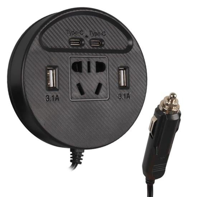 Olesson 1667 DC 12-24V 150W Oto Araç Power İnverter Çift TYPE-C - Çift USB - 220V Üniversal Priz Girişli