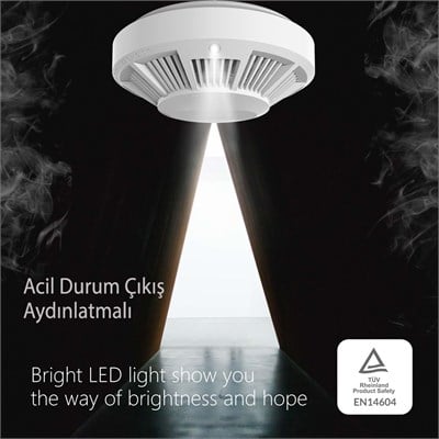 Opax HY-SSA01 Photoelectric Kombine Kablosuz Duman ve Isı Dedektörü ve Alarmı