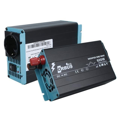 Orbus ORB600M DC 12V - 220V AC 600W/1200W Modified Sinus Sine Wave Inverter