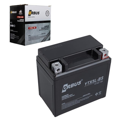 Orbus YTX5L-BS 12V 5A Motosiklet Aküsü (114 X 70 X 106 MM) (1.8Kg)