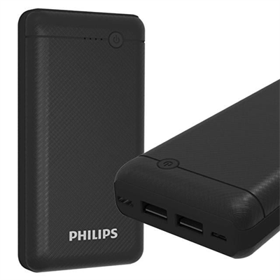 Philips DLP1720 CB 20.000 mAh 2XUSB Port Çıkış TYPE-C Micro-USB Powerbank Hızlı Şarj Slim