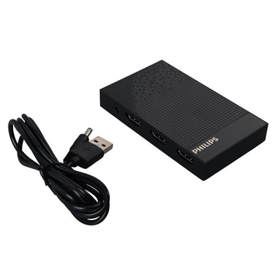 Philips SWV9023B/93  4K HDMI Splitter 1 Giriş - 4 Çıkış Ultra HD Görüntü Dağıtıcı