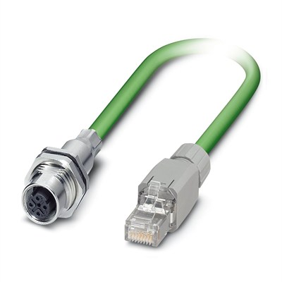 Phoenix Contact 1404367 VS-M12FSBPS-IP20-93B/0,5 – PROFINET CAT5 Ağ Kablosu, 0,5 m