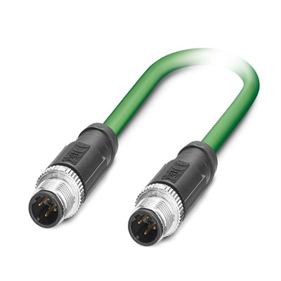 Phoenix Contact 1524381 NBC-M12MSD/5,0-93B/M12MSD PROFINET & EtherCAT® 4 Pinli M12 Data Kablosu – 5m, Yeşil, Ekranlı, IP67