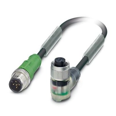 Phoenix Contact 1697166 SAC-5P-M12MS-M12FR-3L -PVC/1.0m  Sensör/aktüatör kablosu