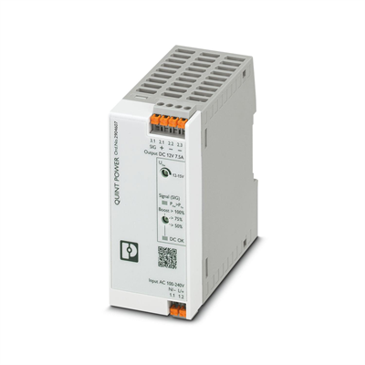 Phoenix Contact 2904607 QUINT4-PS/1AC/12DC/7.5/PT | Güç Kaynağı | 1 Faz | 12 V DC / 7,5 A | Push-in Bağlantı