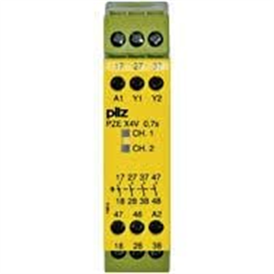 Pilz 774586 PZE X4V 0,7/24VDC 4 N/O Kontak Genişletme Bloğu – 22,5 mm, Sabit 0,75 sn