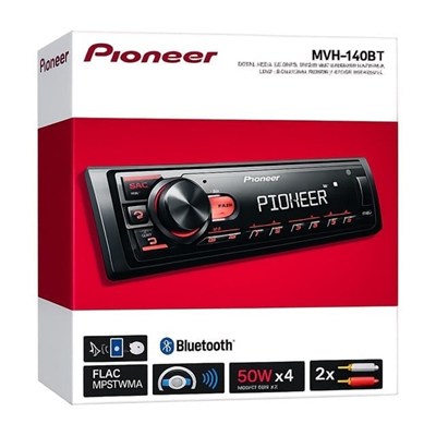Pioneer MVH-140BT Usb Fm Aux Mp3 Bluetoothlu Mekaniksiz Oto Teyp 4x50 Watt