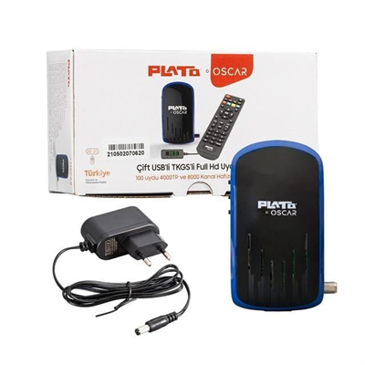 Plato Oscar Çift Usbli Tkgsli Full HD Uydu Alıcısı