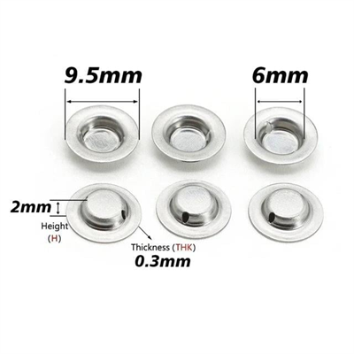 PowerMaster 18650 Lityum Pil Pozitif Kutup Ucu 9.5x6.0x2.0x0.3mm (50li Paket)