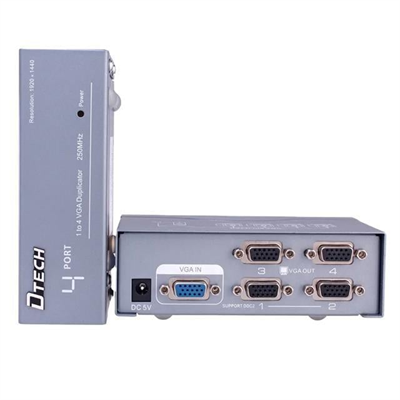 PowerMaster 250Mhz 1TO4 VGA Splitter Dağıtıcı Monitör Çoklayıcı