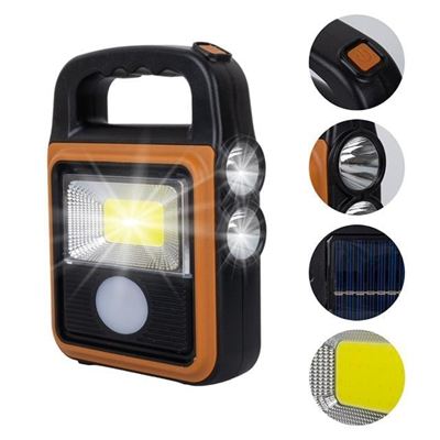PowerMaster HS-8020C COB LED Solar 4 Kademeli Şarjlı El Işıldak Feneri - USB Çıkışlı Powerbank