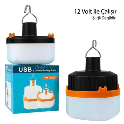 PowerMaster HT-A11 12 Volt Siyah Led Lamba Krokodil Maşalı Uçlu 21 SMD Ledli