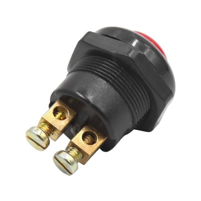 PowerMaster IC-180A-1 22mm Plastik 2P Marş Korna Butonu Kırmızı
