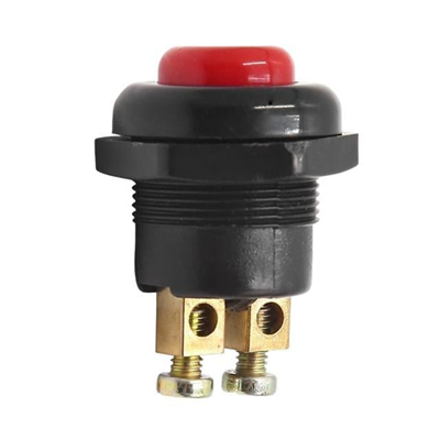 PowerMaster IC-180A-1 22mm Plastik 2P Marş Korna Butonu Kırmızı