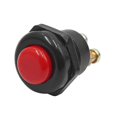 PowerMaster IC-180A-1 22mm Plastik 2P Marş Korna Butonu Kırmızı