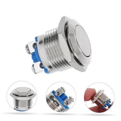 PowerMaster IC-182 D98 Metal 19Mm Düz Buton PBS28B-2