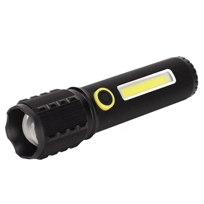 PowerMaster JF-72 Power Led, COB Led Zoomlu Flash Özellikli Şarjlı Metal Kasa Profesyonel El Feneri