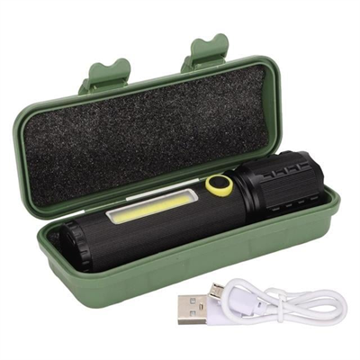 PowerMaster JF-72 Power Led, COB Led Zoomlu Flash Özellikli Şarjlı Metal Kasa Profesyonel El Feneri