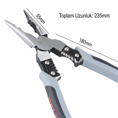 PowerMaster Karga Burun - Terminal Sıkıştırma - Kablo Soyacı Pensesi (4IN1 Fonksiyonlu)