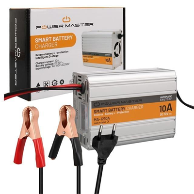 PowerMaster MA-1210A 12 Volt - 10 Amper Akıllı Hızlı Akü Şarj Cihazı Analog Amper Göstergeli