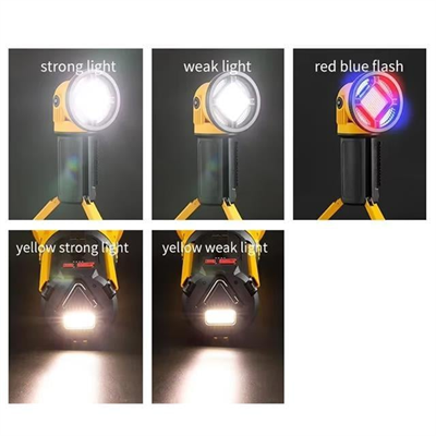 PowerMaster MX-W5164-3 Kırmızı Mavi Çakarlı COB Ledli Şarjlı Kamp El Feneri Işıldak