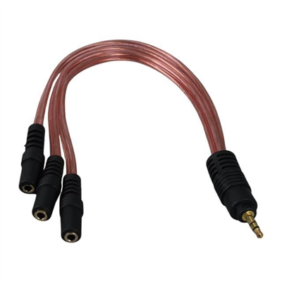 PowerMaster PM-12283 3.5Mm Stereo 3X Dişi Kulaklık Çoklayıcı (3 Boğumlu - 20 CM)