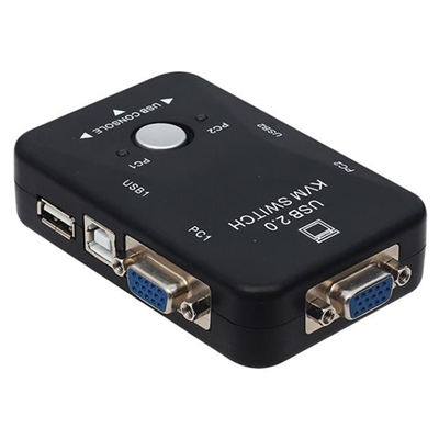 PowerMaster PM-12690 2 Kanal VGA KVM Switch (2 Bilgisayarı Tek Elden Yönetin)