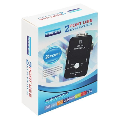 PowerMaster PM-12690 2 Kanal VGA KVM Switch (2 Bilgisayarı Tek Elden Yönetin)