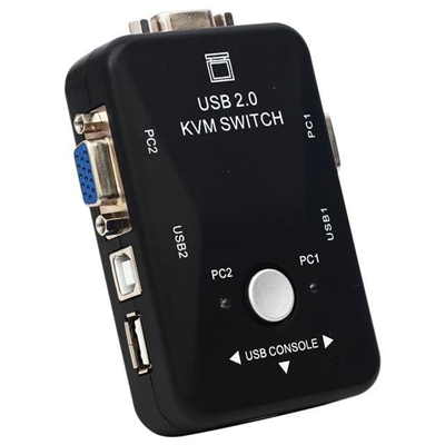 PowerMaster PM-12690 2 Kanal VGA KVM Switch (2 Bilgisayarı Tek Elden Yönetin)