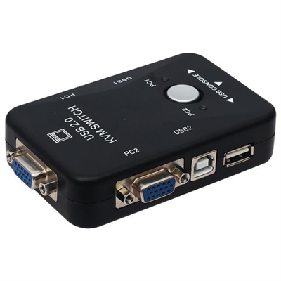 PowerMaster PM-12690 2 Kanal VGA KVM Switch (2 Bilgisayarı Tek Elden Yönetin)