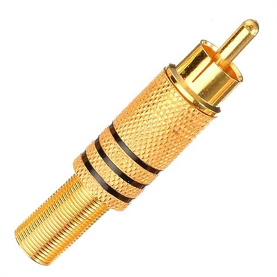 PowerMaster PM-1290 Tos RCA Fiş Metal Gold Erkek Konnektör