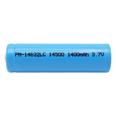 PowerMaster PM-14632 LC 14500 3.7 Volt 1400mAh Şarj Edilebilir EL Feneri Pili (AA Pil İle Aynı Boyutta)