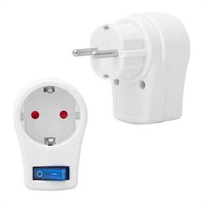 PowerMaster PM-16816 Anahtarlı Akım Korumalı Tekli Priz 10 Amper - 2510 Watt Tekli Beyaz