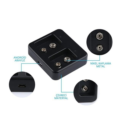 PowerMaster PM-17660 2X9 Volt Lityum Pil Şarj Cihazı DC8.4V/260mA (Li-ion, Li-Po, LiFePO4)