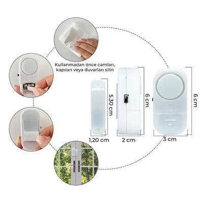 PowerMaster PM-17795 Mini Manyetik Pencere Ve Kapı Güvenlik Alarmı