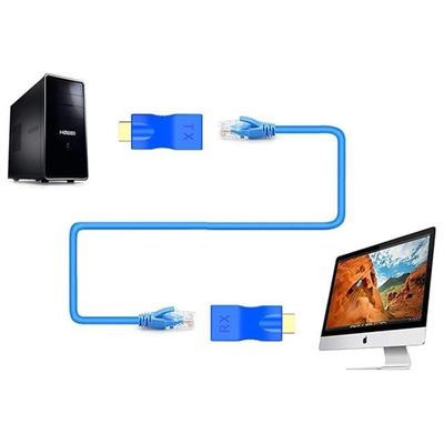 PowerMaster PM-18225 30 Metre HDMI 4K Cat5/Cat6/Cat7 Uzatıcı Extender (RJ45 Uzatma - HDMI Kablo Gerekmez)